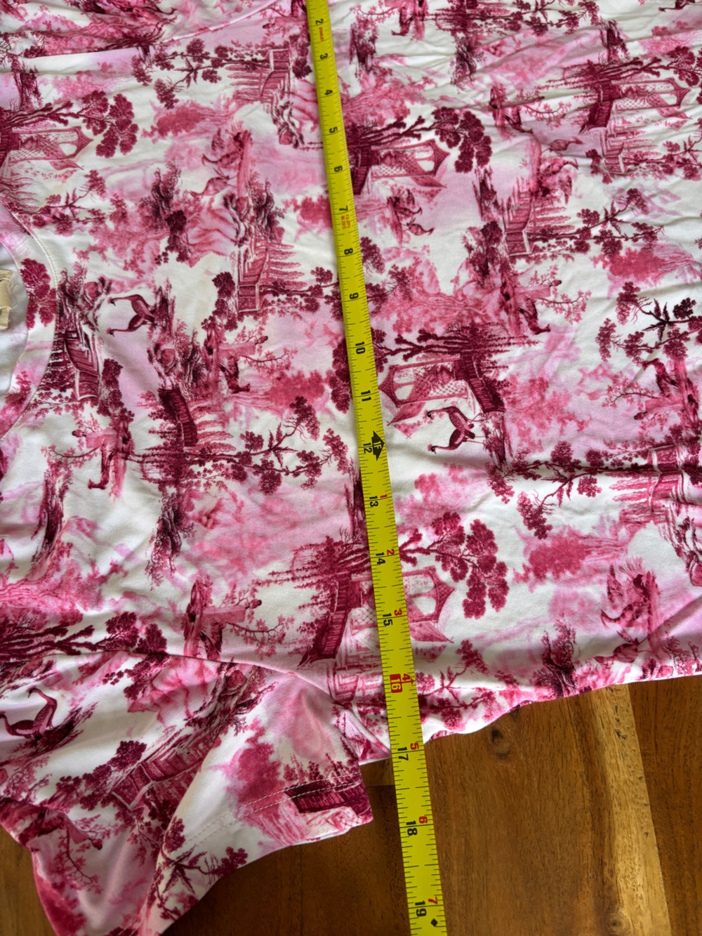 L'Agence Pink Toile Print Ressi Tee - Medium - Picture 7 of 7